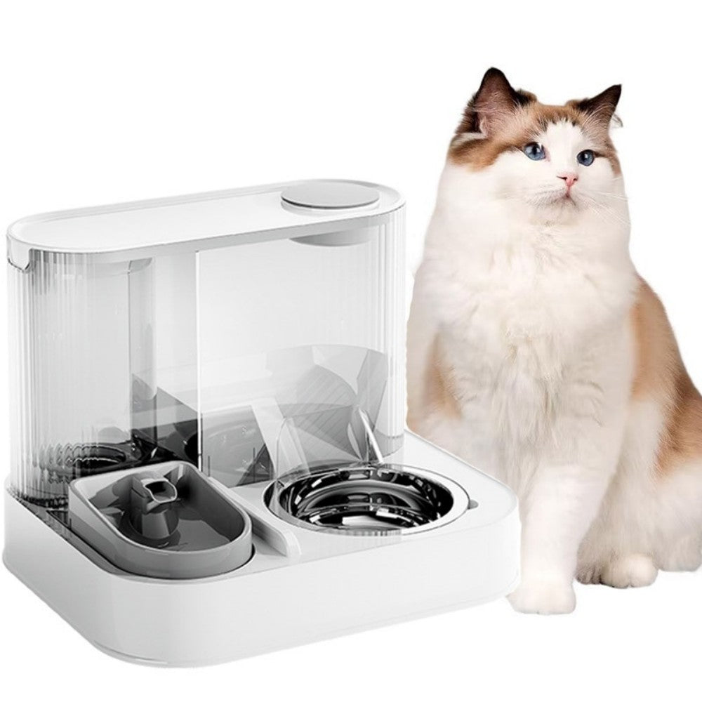 2 in 1 Automatic Cat Feeder Water Dispenser Dry Wet Pet Dog Puppy Food Dispenser