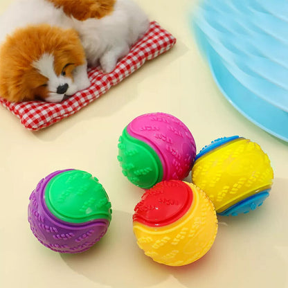 Scooby-Doo Durable Squeaky set of 8 Dog Balls for teeth Cleaning Interactive