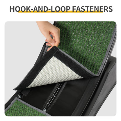 80*34*86CM Black PP track connector assembly, round shape with green carpet + 1 cat teaser stick, 15kg cat treadmill