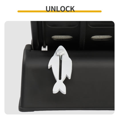 80*34*86CM Black PP track connector assembly, round shape with green carpet + 1 cat teaser stick, 15kg cat treadmill